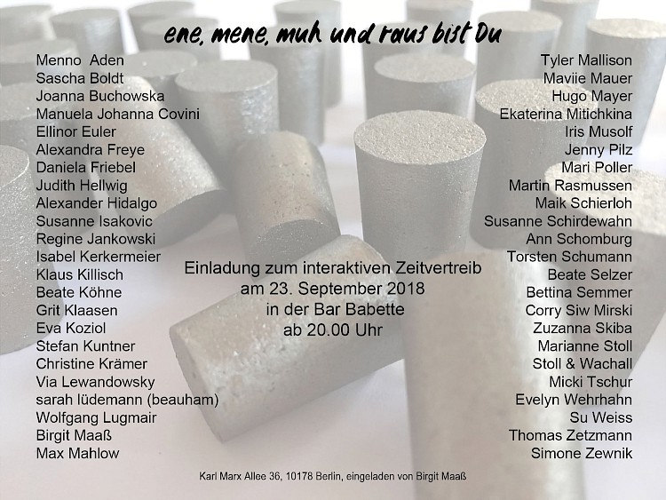 "ene mene muh und raus bist du".